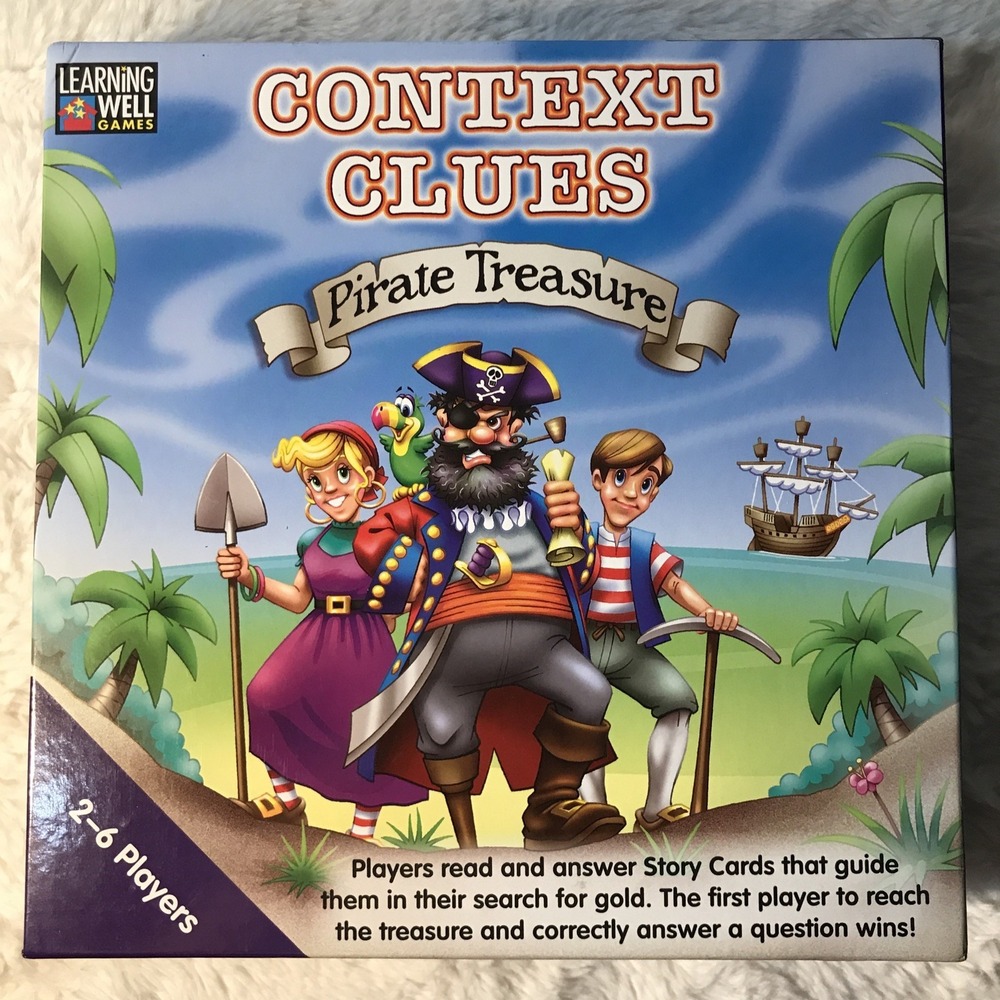 Context Clues Pirate Treasure Board Game Reading Treasure RL3.5-6 Complete